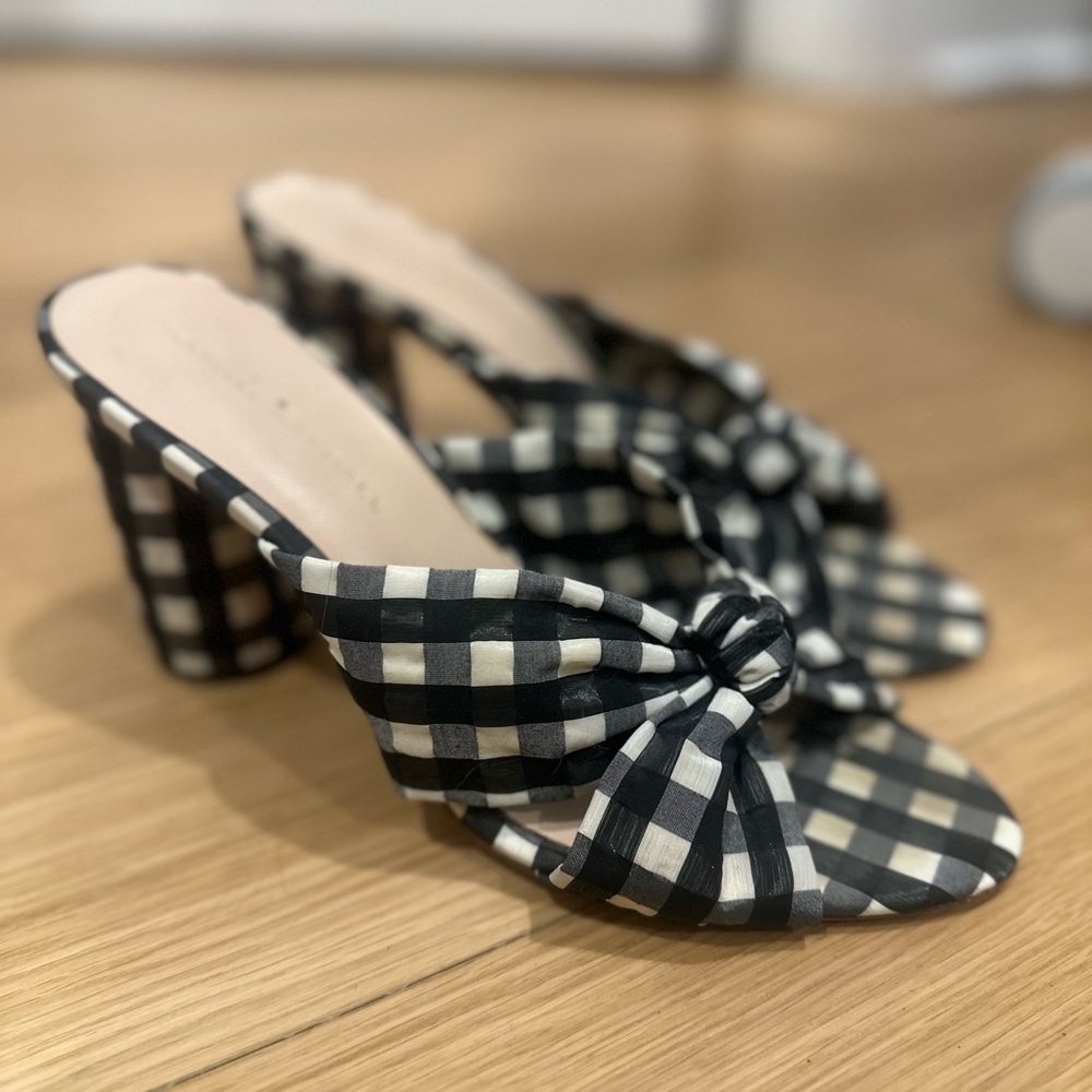 Loeffler Randall size 8.5 gingham sandals